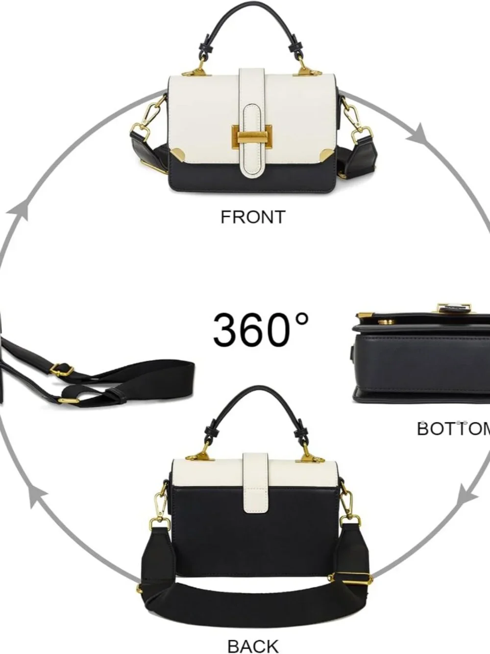 Women's Small Classy Crossbody Purse Top Handle Handbags Leather Satchel Bags fo - Picture 7 of 7